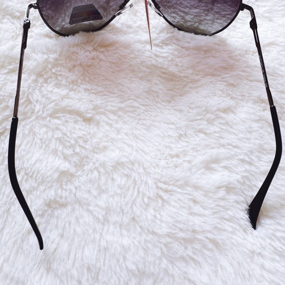 Freya Black W/Black Rim Polarized Aviator Sunglasses - Picture 9 of 13